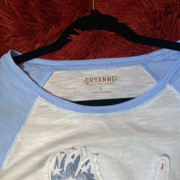 Shyanne Brand American Flag Eagle Tee! Size S! - Picture 3 of 4